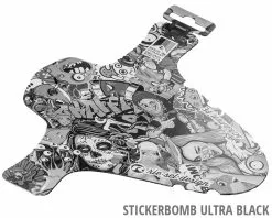 Rie:sel Design Schlamm:PE Mudguard -vélo Soldes 02 riesel design schutzblech mudguard front schlammpe stickerbomb ultra black