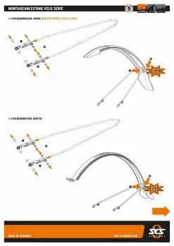 SKS Germany Kit De Garde-boue Velo 65 Mountain 29 -vélo Soldes AB bedienungsanleitung VELO SERIE 1