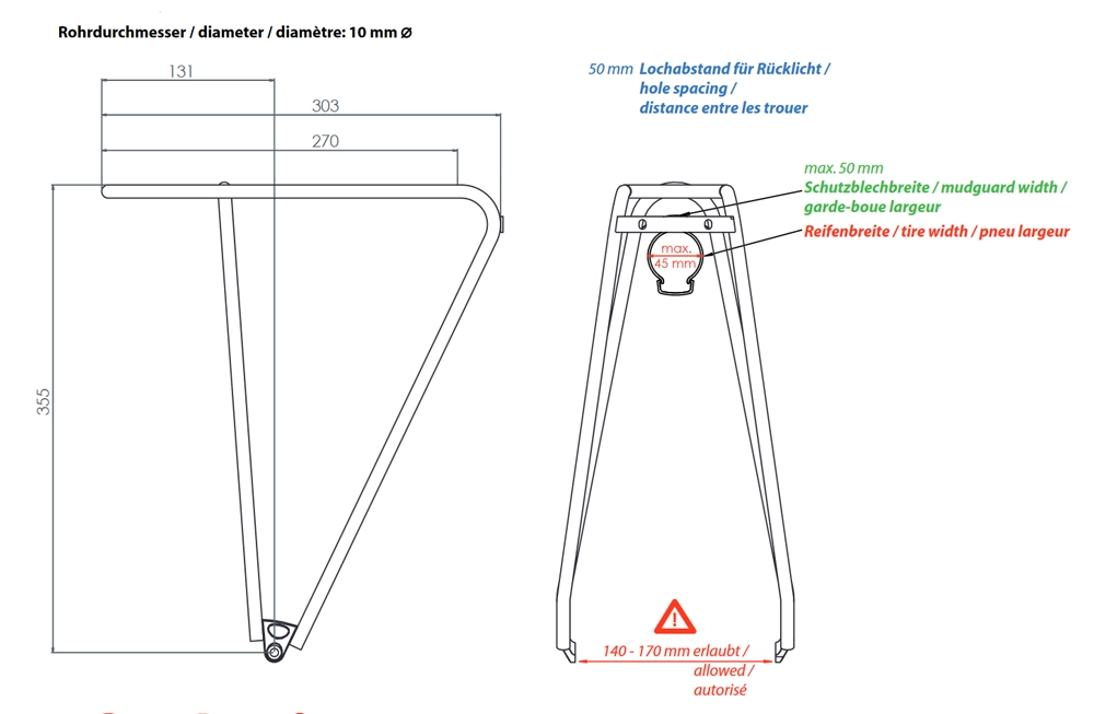 Tubus Porte-bagages Fly Evo 26" - 28" Noir 2 Tubus Porte-bagages Fly Evo 26" - 28" Noir – Image 2