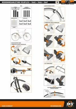 SKS Germany Jeu De Garde-boue Veloflexx 65 26-27,5 Pouces -vélo Soldes SKS GERMANY Veloflexx 65 Schutzblechset 11665 d