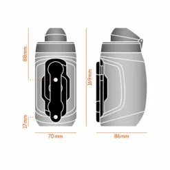 Fidlock TWIST Bottle 450 + Bike Base -vélo Soldes fidlock twist bottle4502019 Measurements